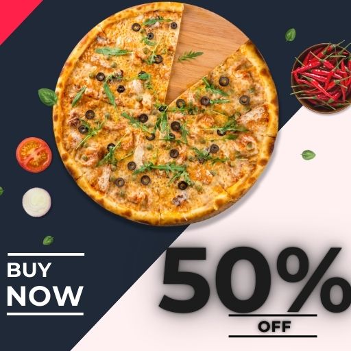 Flat 50% Off On Order Value 399/- & Above (Offer Not Valid On PIZZA BASE / COMBOS / MRP PRODUCT Cate